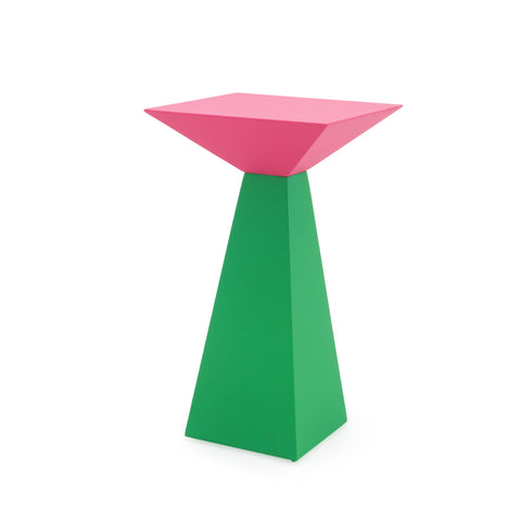 Pink / Green Geometric Pedestal