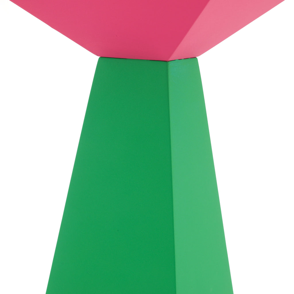 Pink / Green Geometric Pedestal