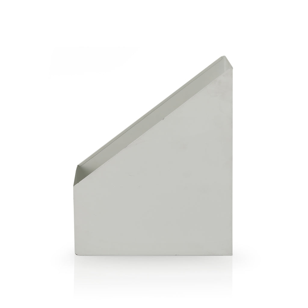 File / Magazine Holder - White Metal