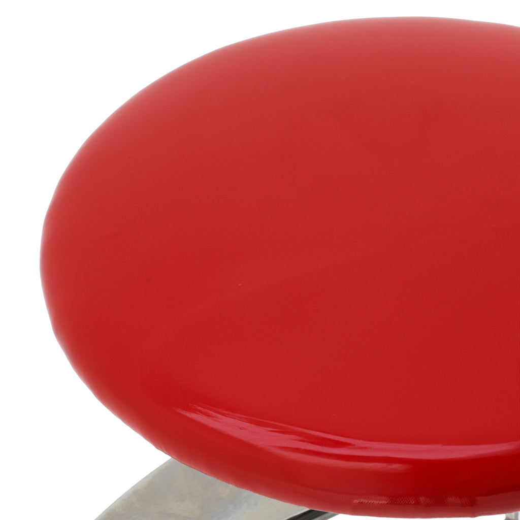 Futuristic Chrome + Glossy Red Strat Bar Stool
