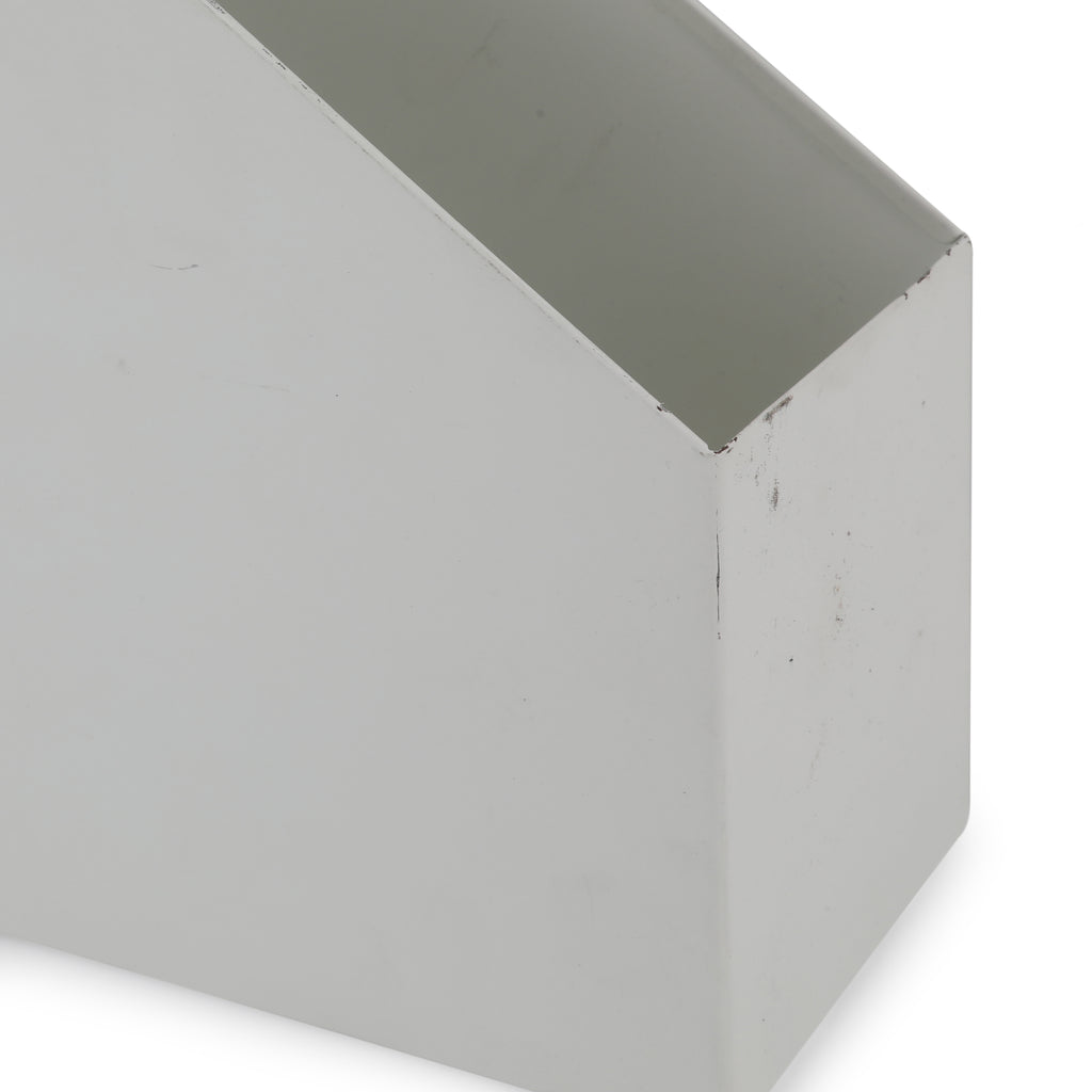 File / Magazine Holder - White Metal