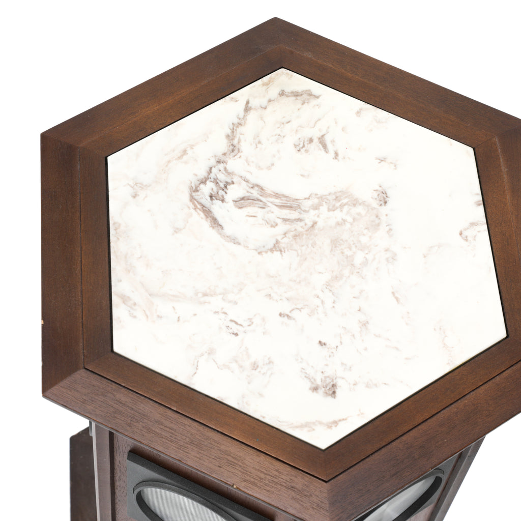 Akai Hexagonal Wood / Marble Speakers