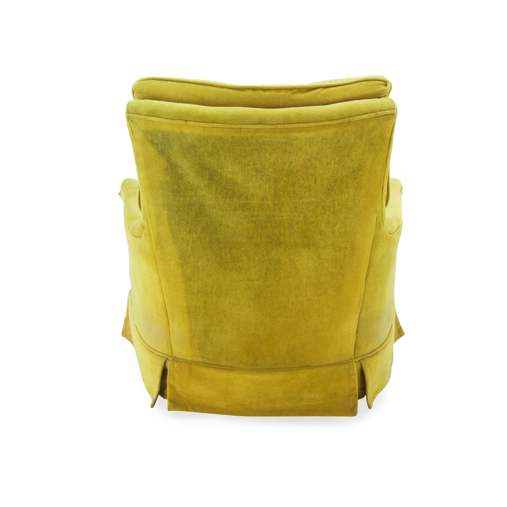 Vintage Yellow Armchair with Skirt