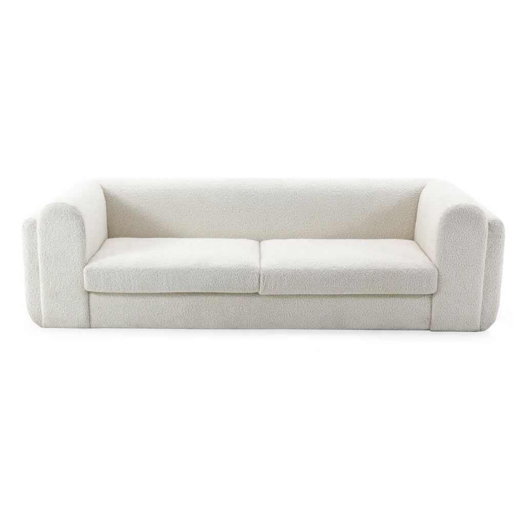 Large White Boucle Eileen Sofa