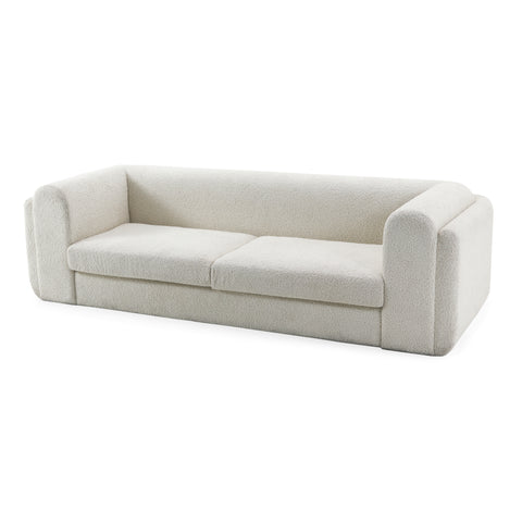 Large White Boucle Eileen Sofa