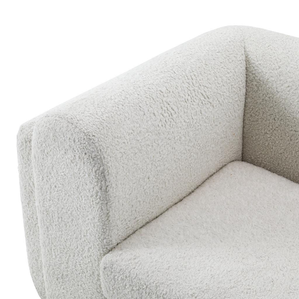 Large White Boucle Eileen Sofa