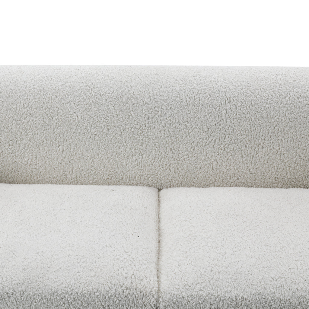 Large White Boucle Eileen Sofa