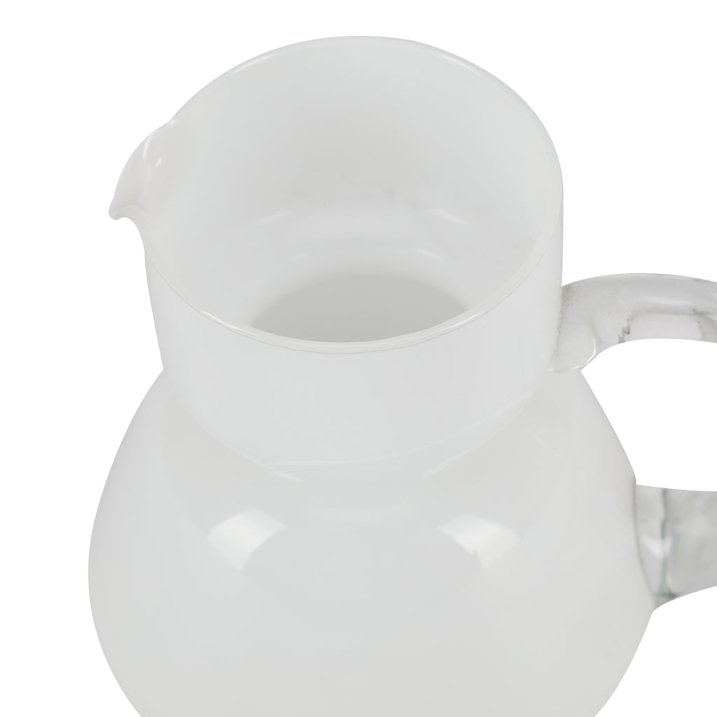 White Glass Carafe / Pitcher