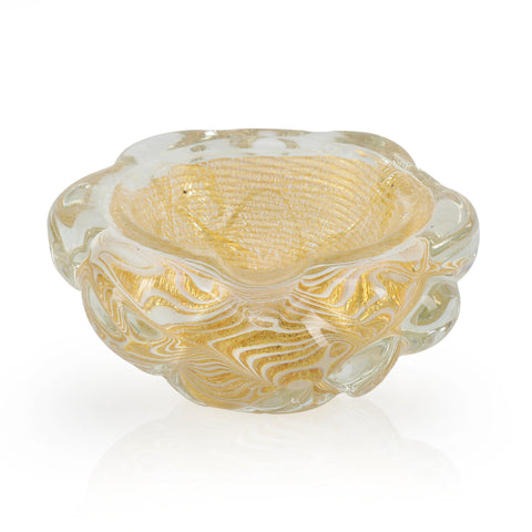 Yellow Glass Ashtray