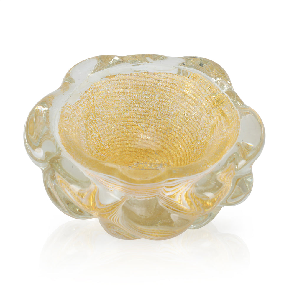 Yellow Glass Ashtray