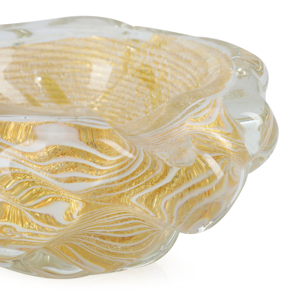 Yellow Glass Ashtray