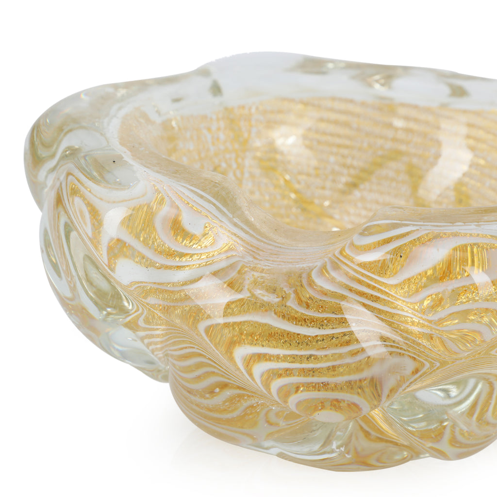Yellow Glass Ashtray