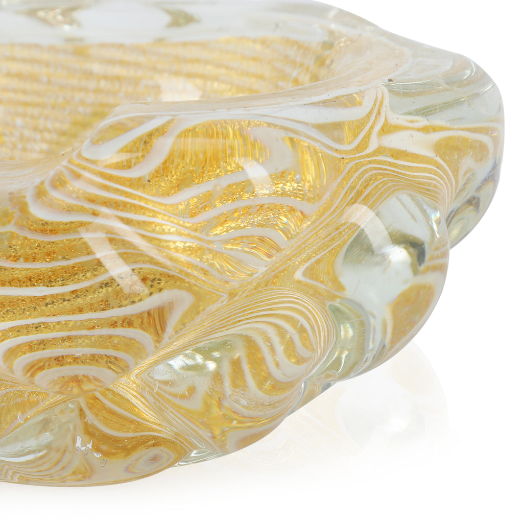 Yellow Glass Ashtray