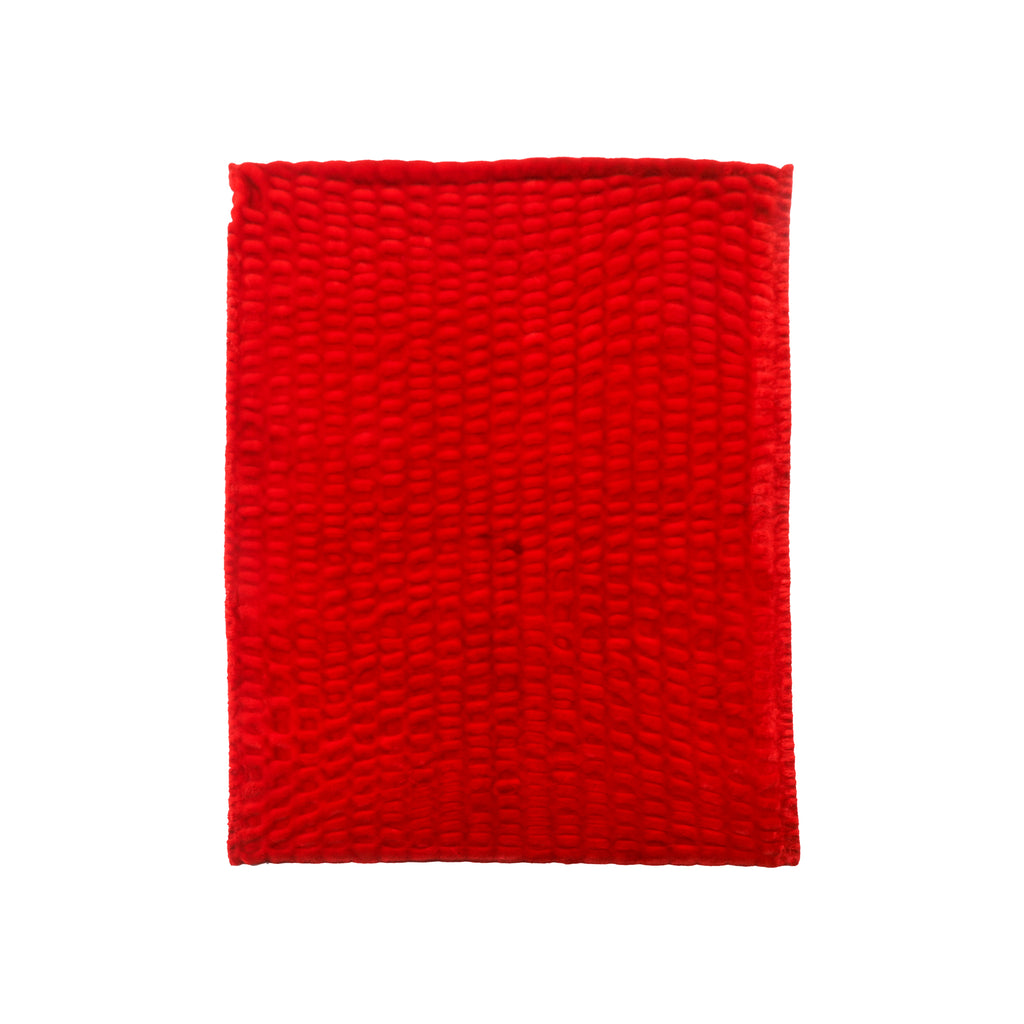 Large Red Throw Blanket w/ Ripples