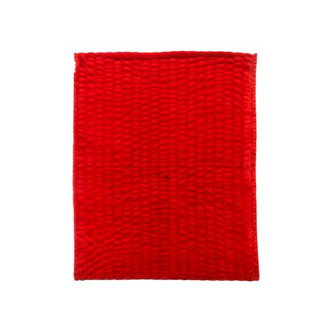 Large Red Throw Blanket w/ Ripples