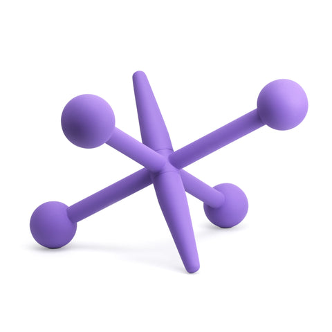 Oversized Matte Purple Jacks Sculpture