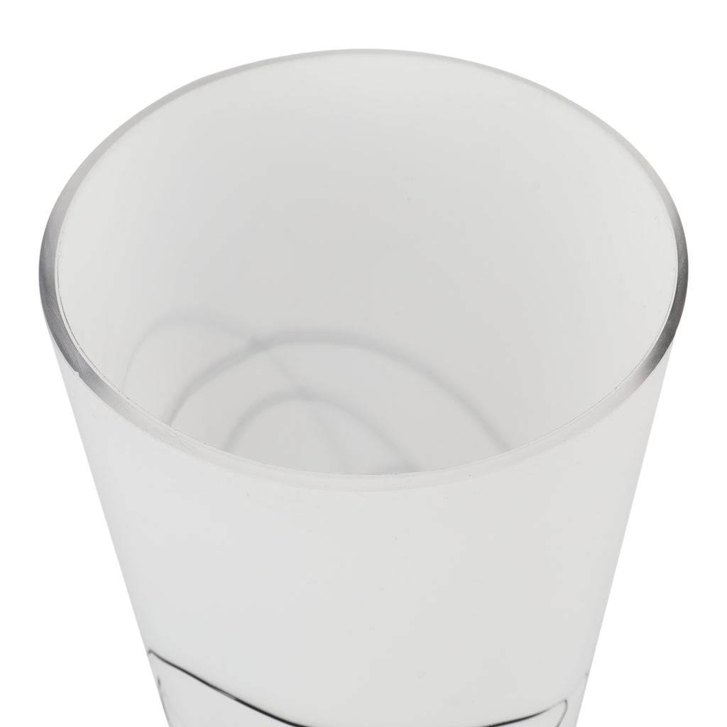 White Cylindrical Vase with Black Scribble