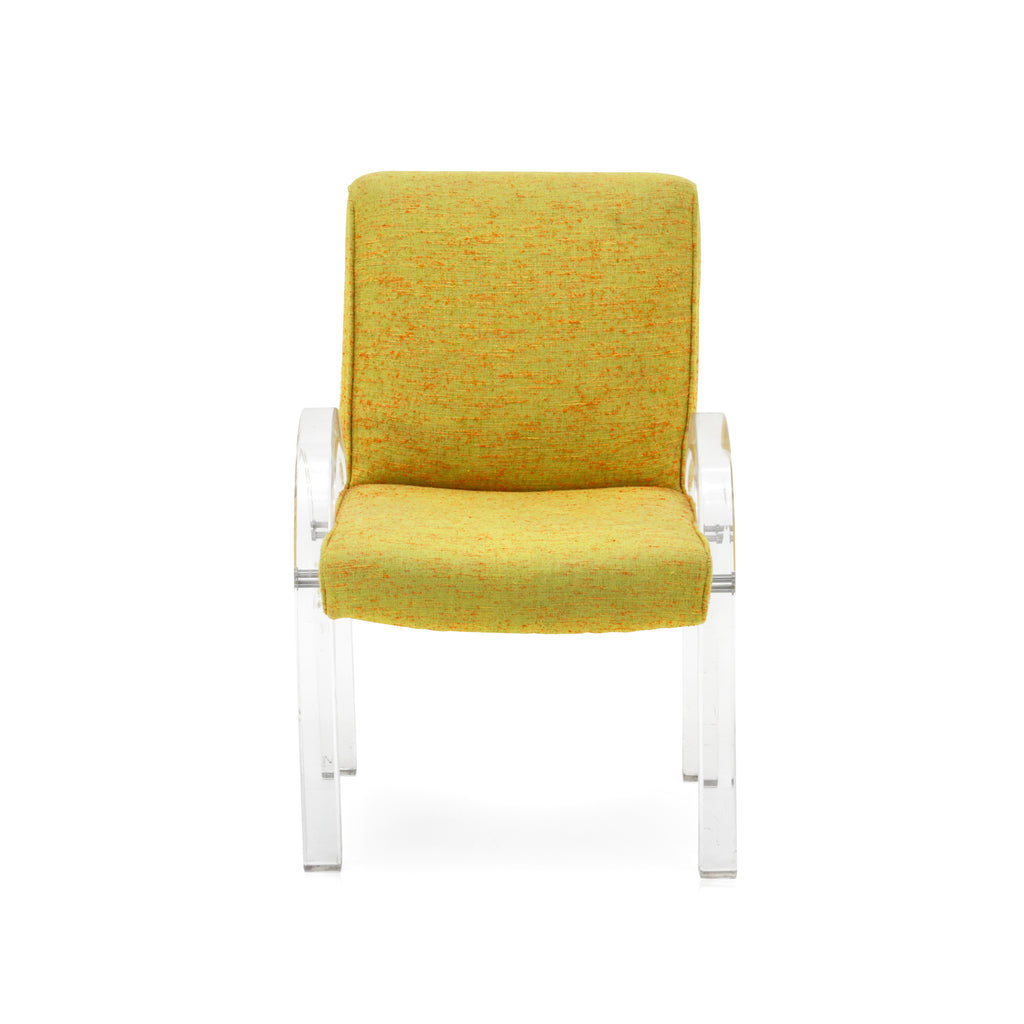 Vintage Yellow and Lucite Chair