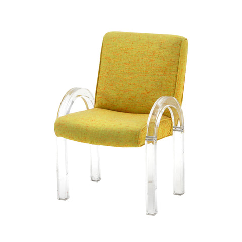 Vintage Yellow and Lucite Chair