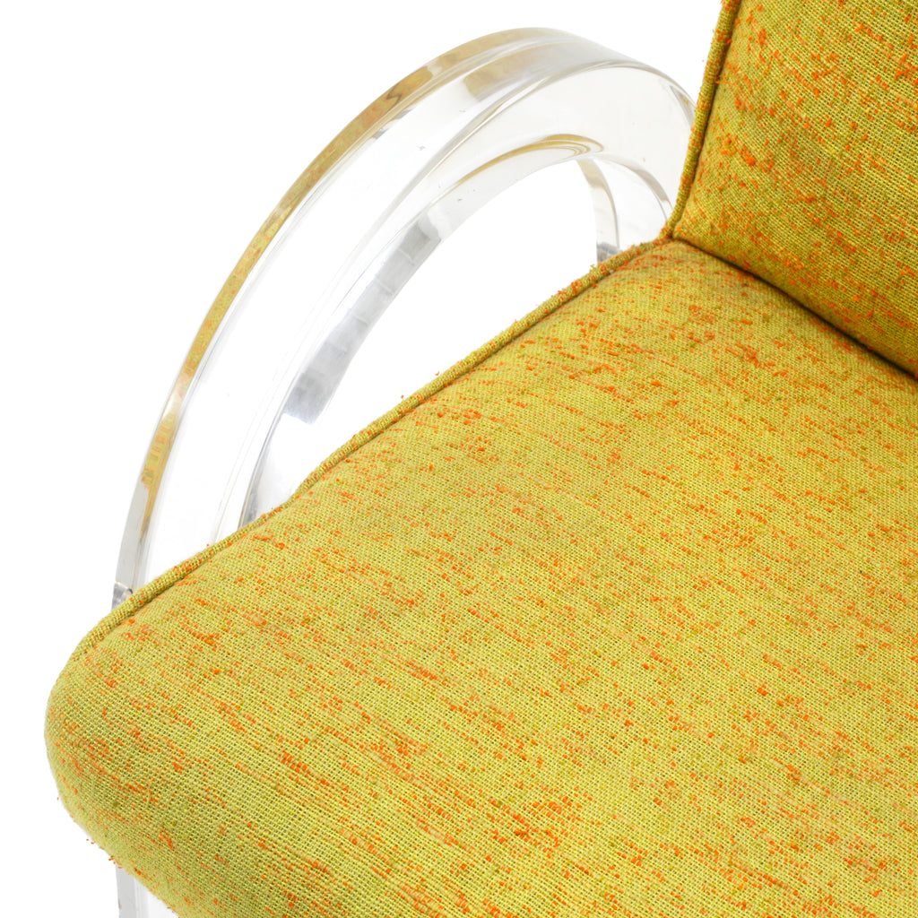Vintage Yellow and Lucite Chair
