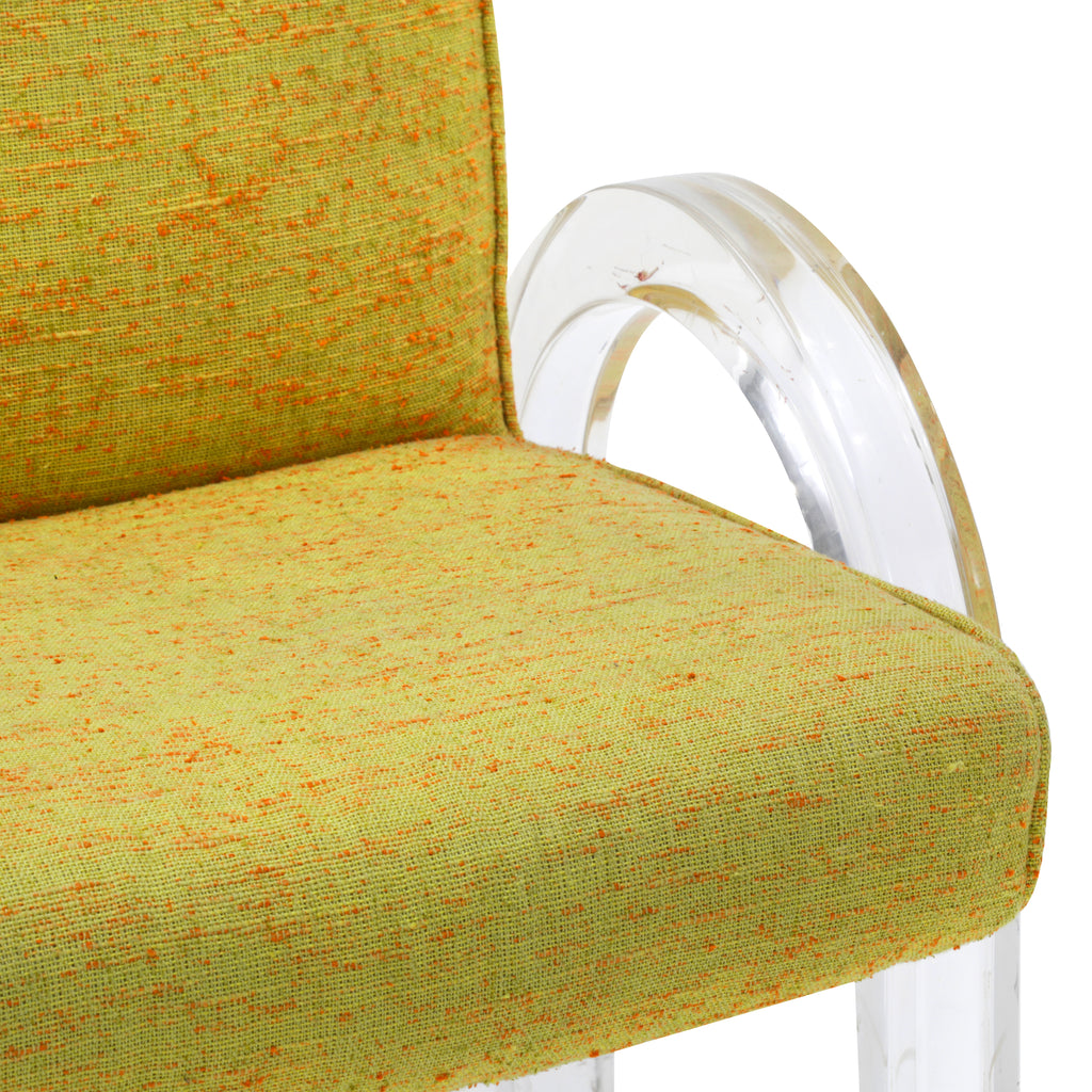 Vintage Yellow and Lucite Chair