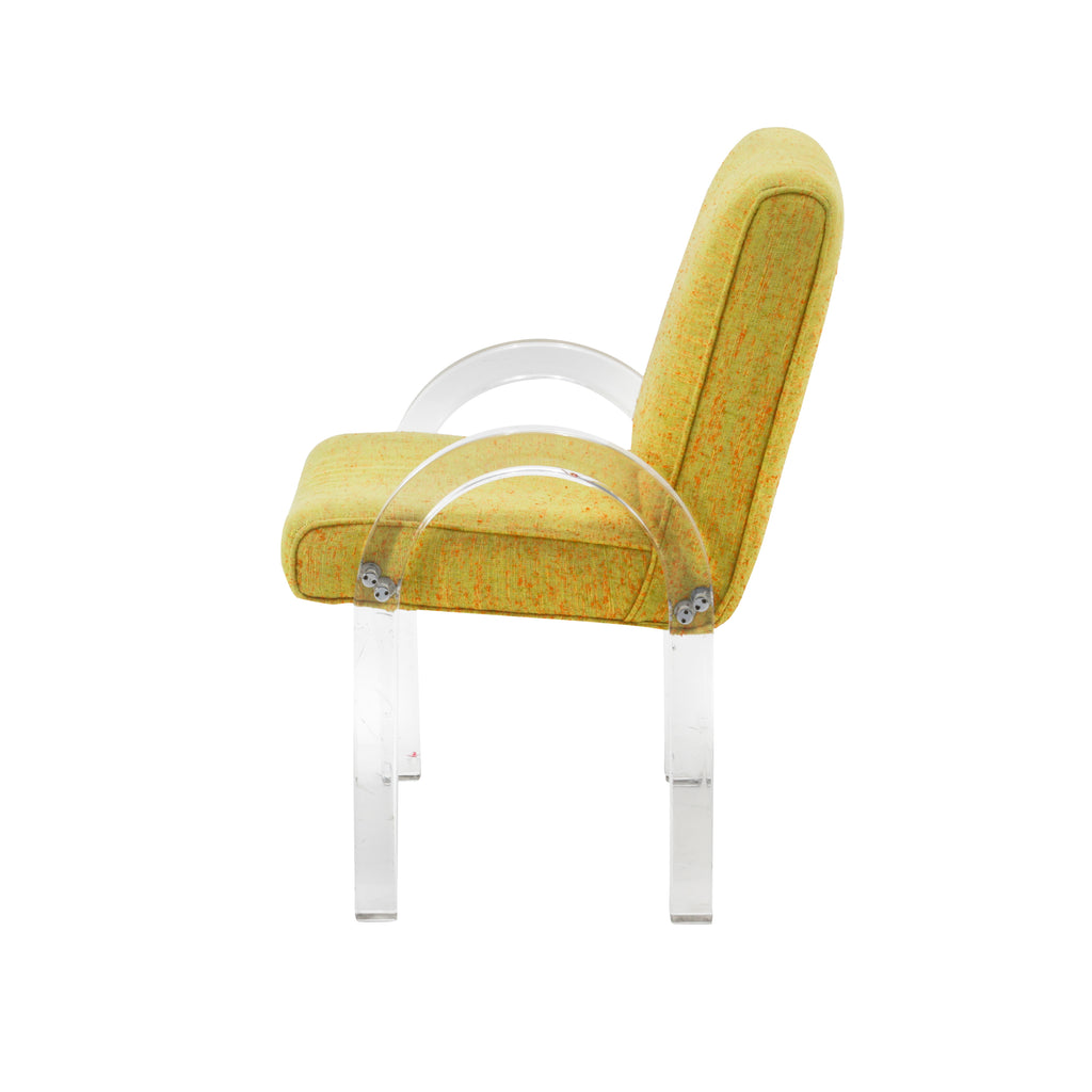 Vintage Yellow and Lucite Chair