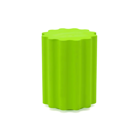 Green Wavy Pedestal Side Table