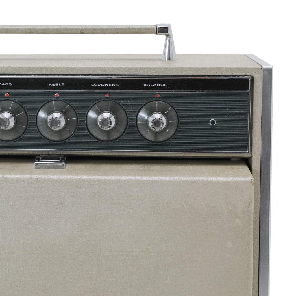 Beige Sylvania Turntable with Built In Speakers & Cart