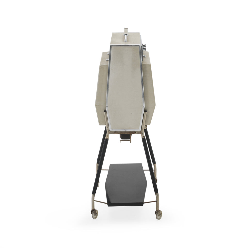 Beige Sylvania Turntable with Built In Speakers & Cart