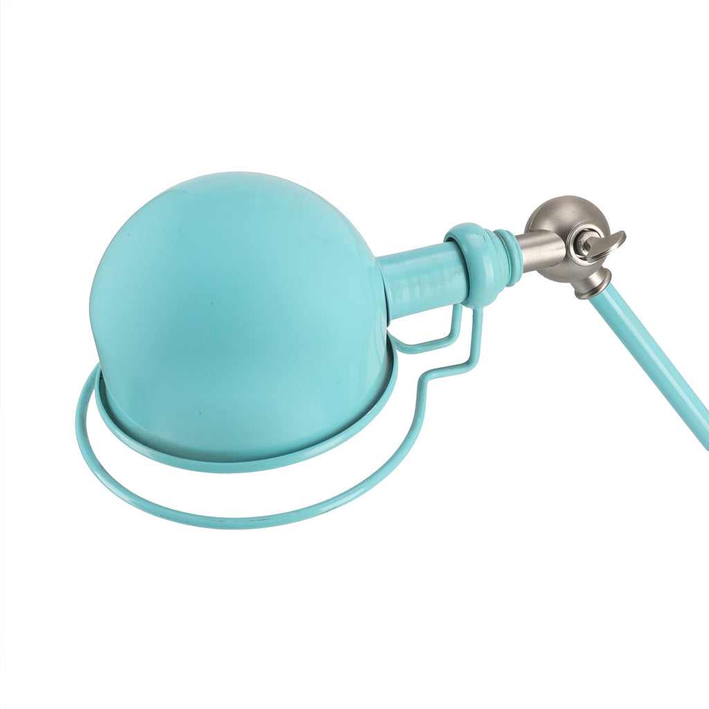 Light Blue Adjustable Swing Desk Lamp