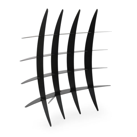Black Elliptical Metal Abstract Table Sculpture