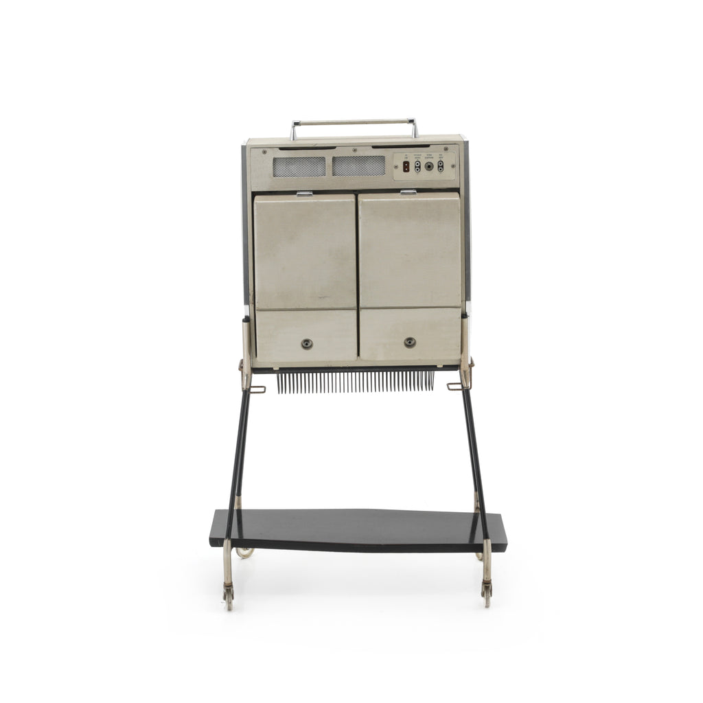 Beige Sylvania Turntable with Built In Speakers & Cart