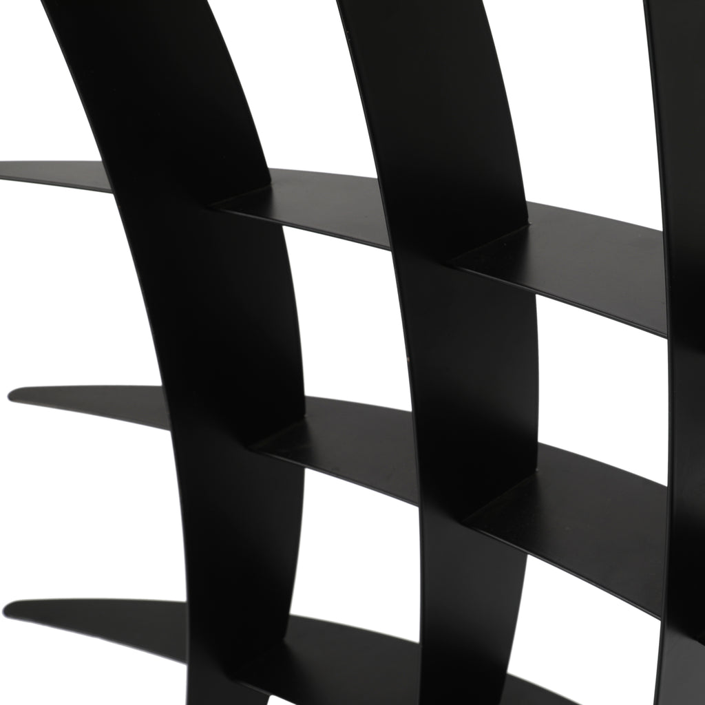Black Elliptical Metal Abstract Table Sculpture