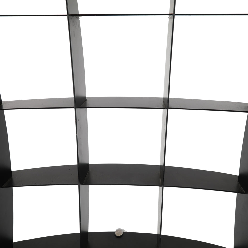Black Elliptical Metal Abstract Table Sculpture