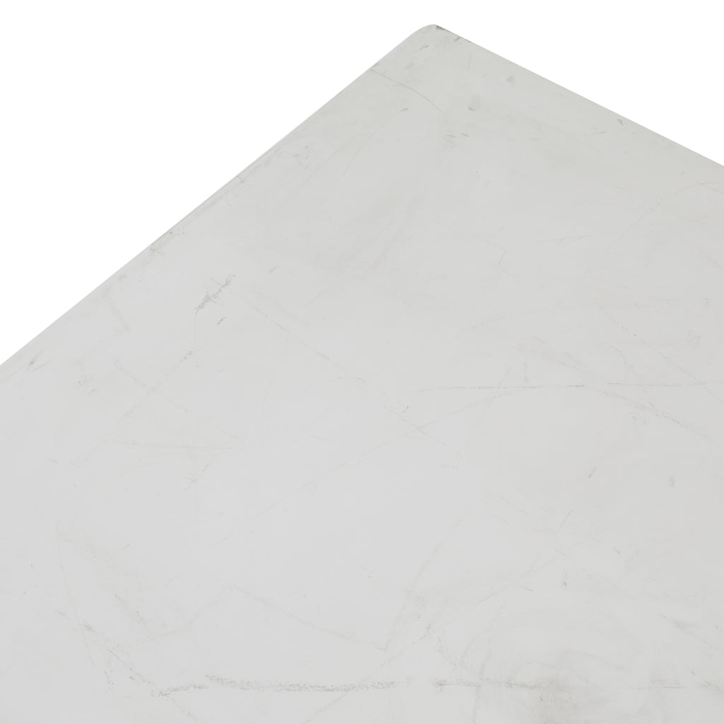 White Pedestal With Faux Cloth - Large