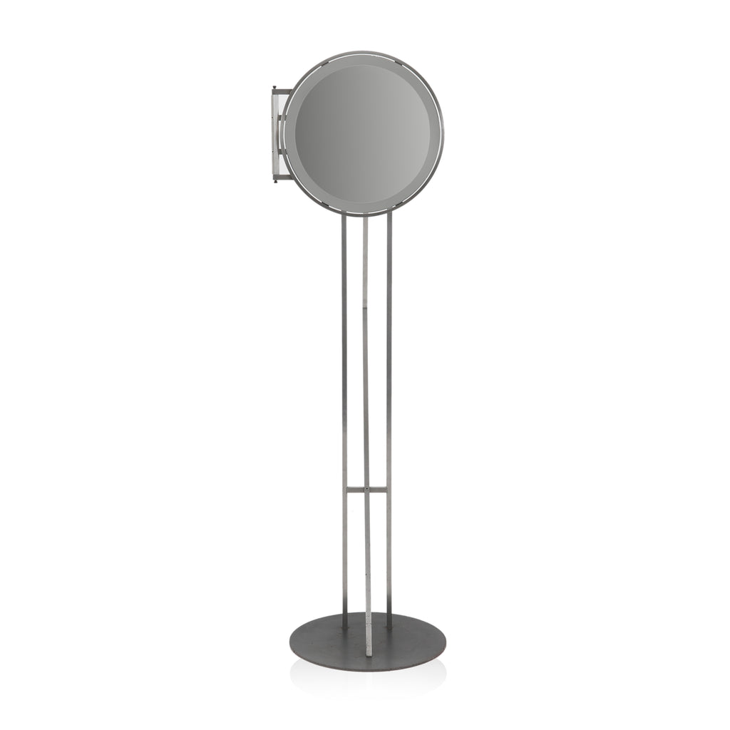 Standing Circular Mirror with Metal Frame