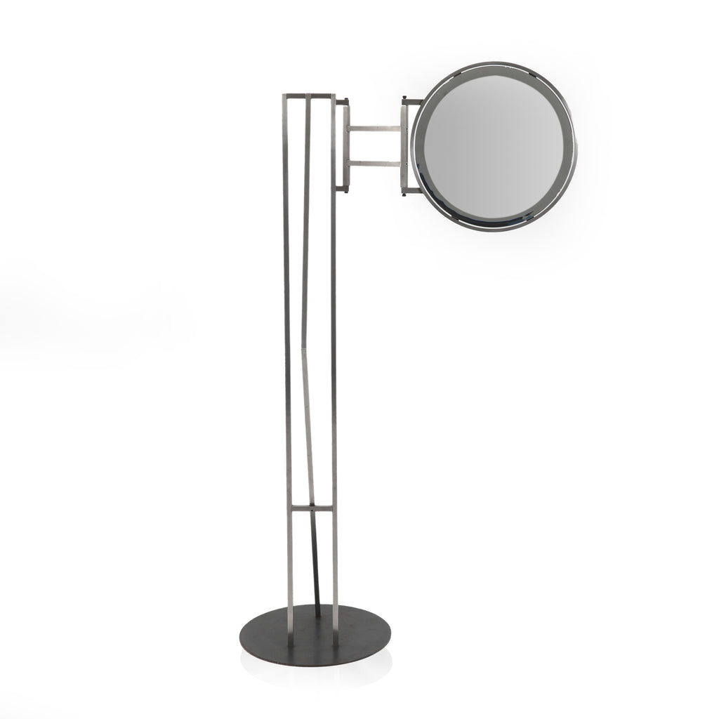 Standing Circular Mirror with Metal Frame