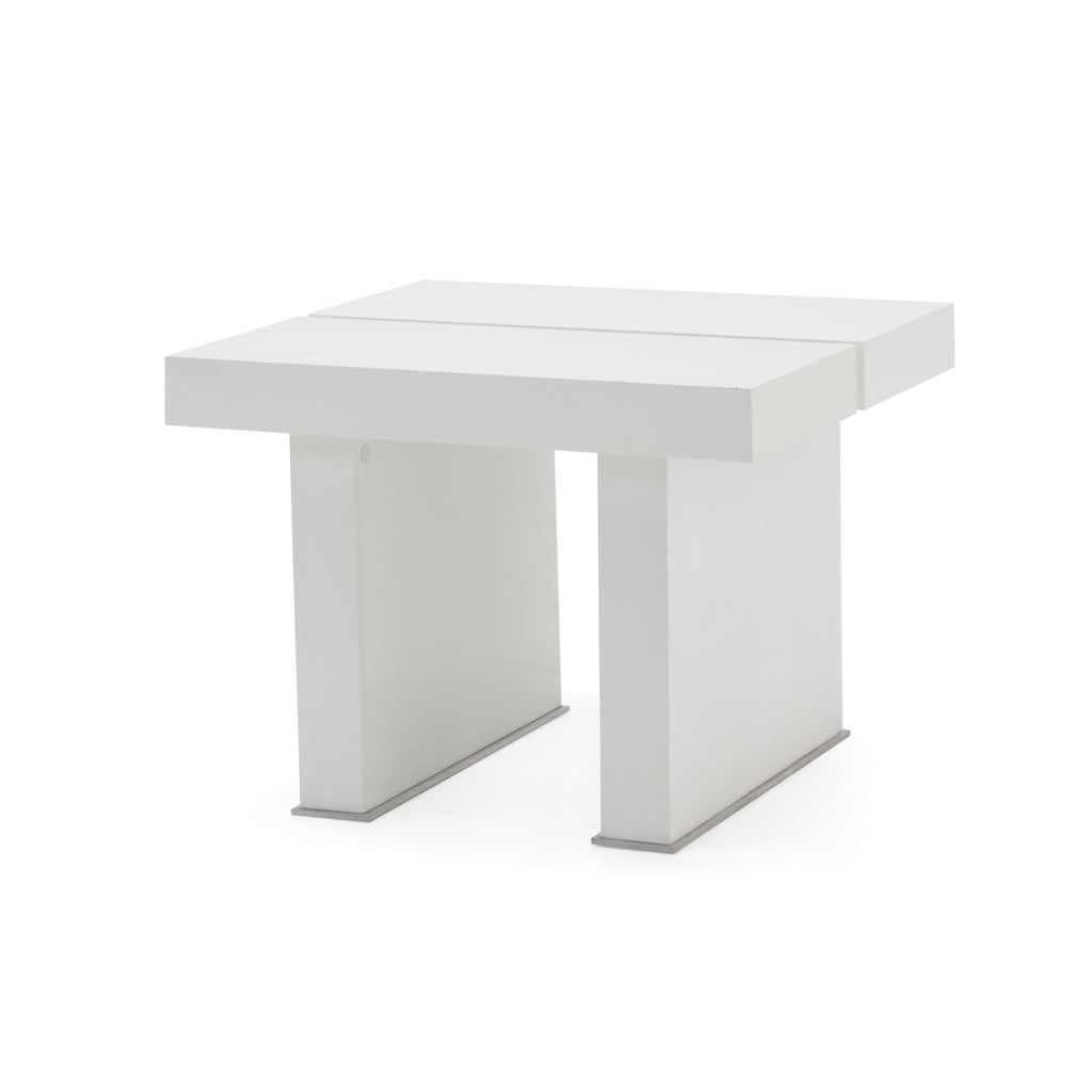 White Lacquer Split Coffee Table