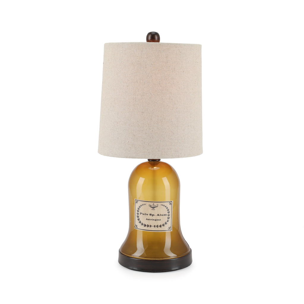 Amber Glass Base Table Lamp