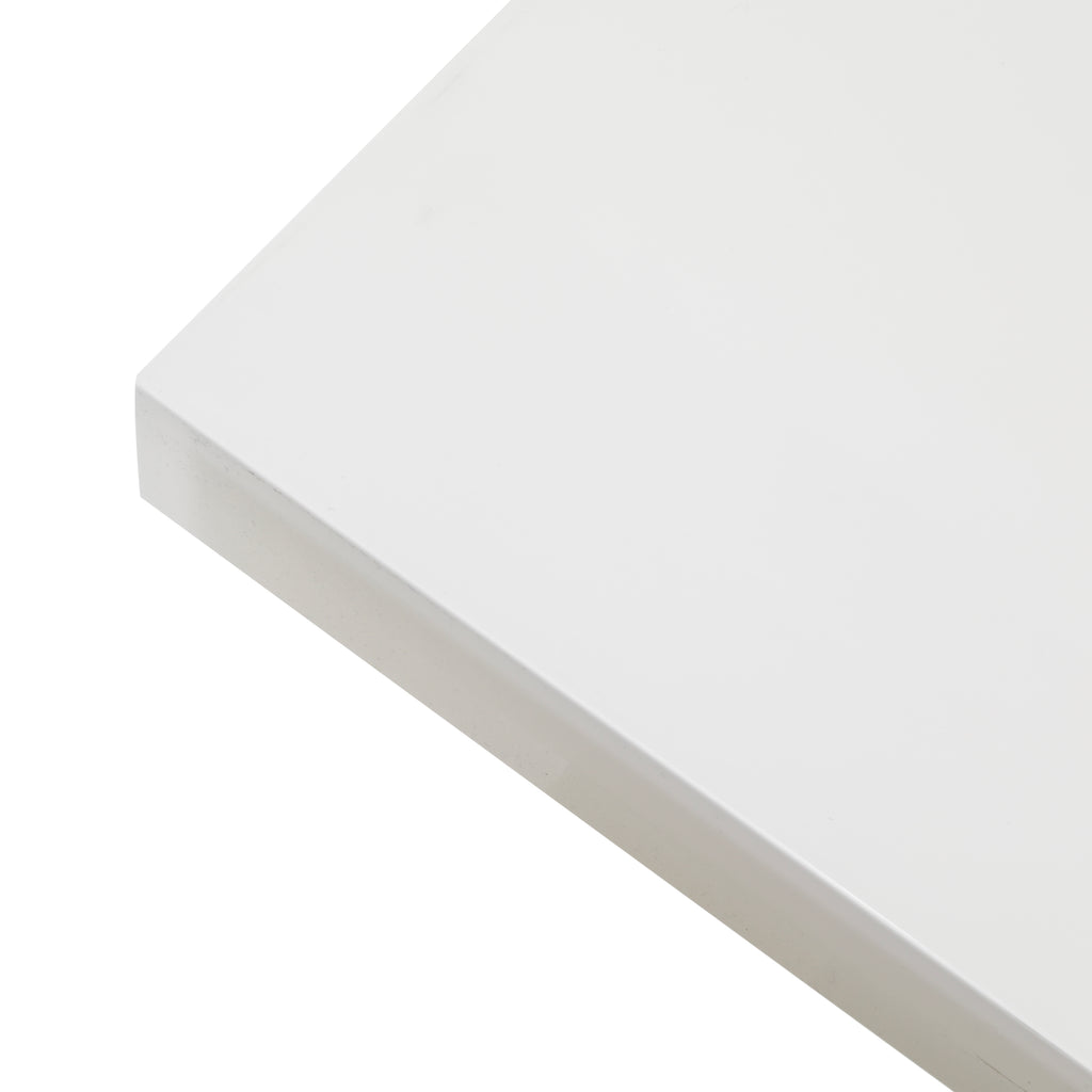 White Lacquer Split Side Table - Medium