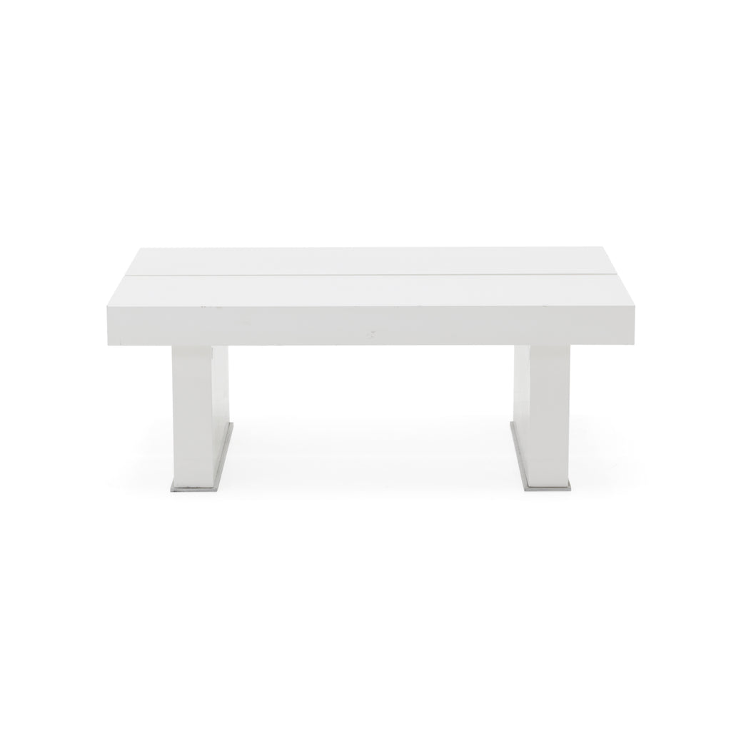 White Lacquer Split Coffee Table