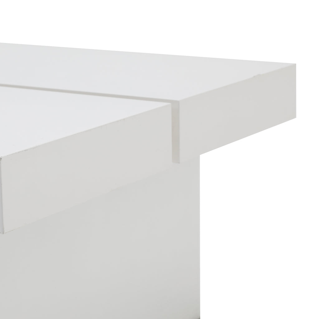 White Lacquer Split Coffee Table