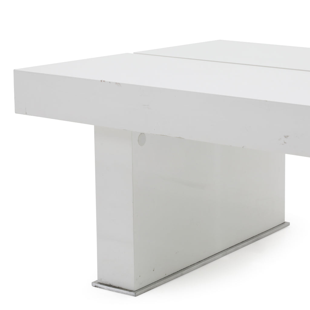 White Lacquer Split Coffee Table
