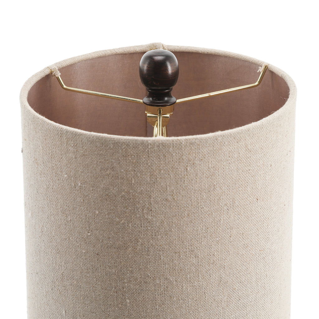 Amber Glass Base Table Lamp