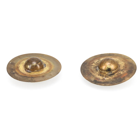 Small Brass Welded Saturn Sculpture Pair