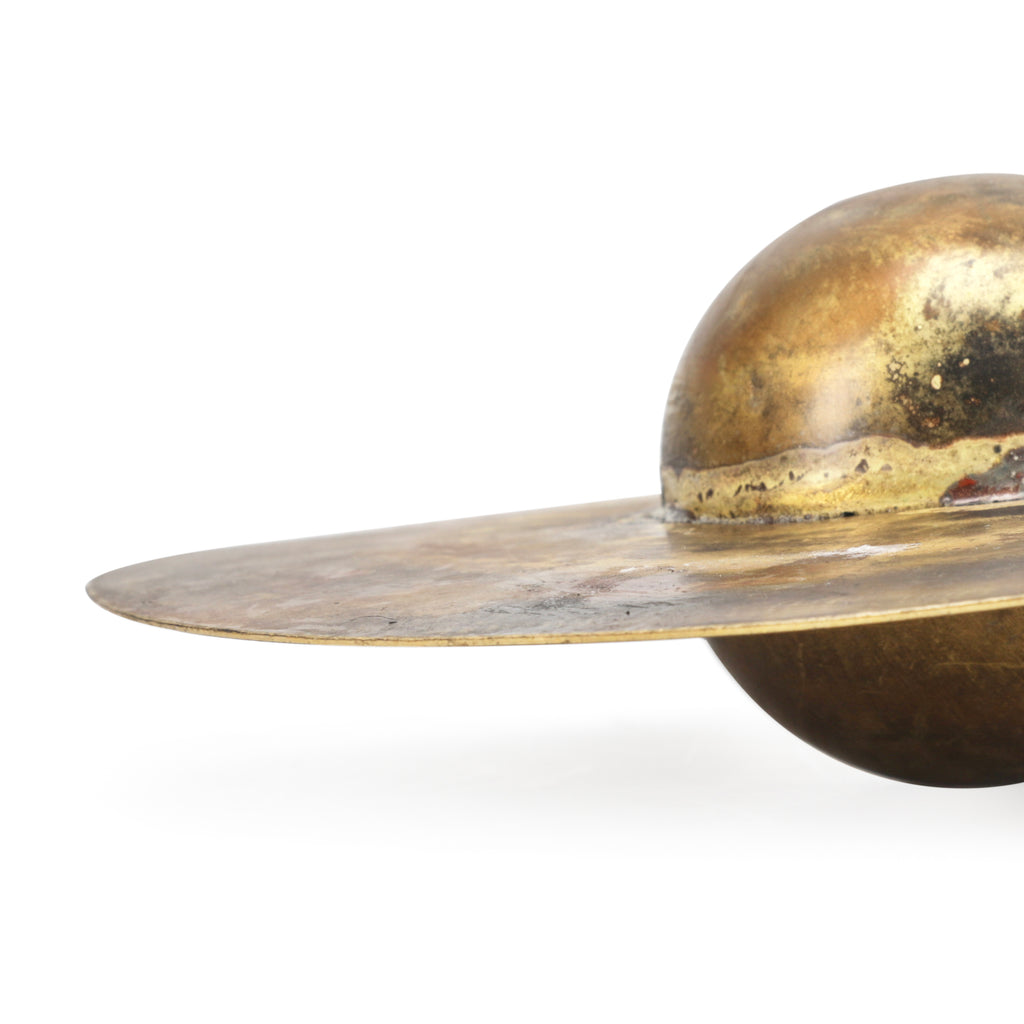 Small Brass Welded Saturn Sculpture Pair