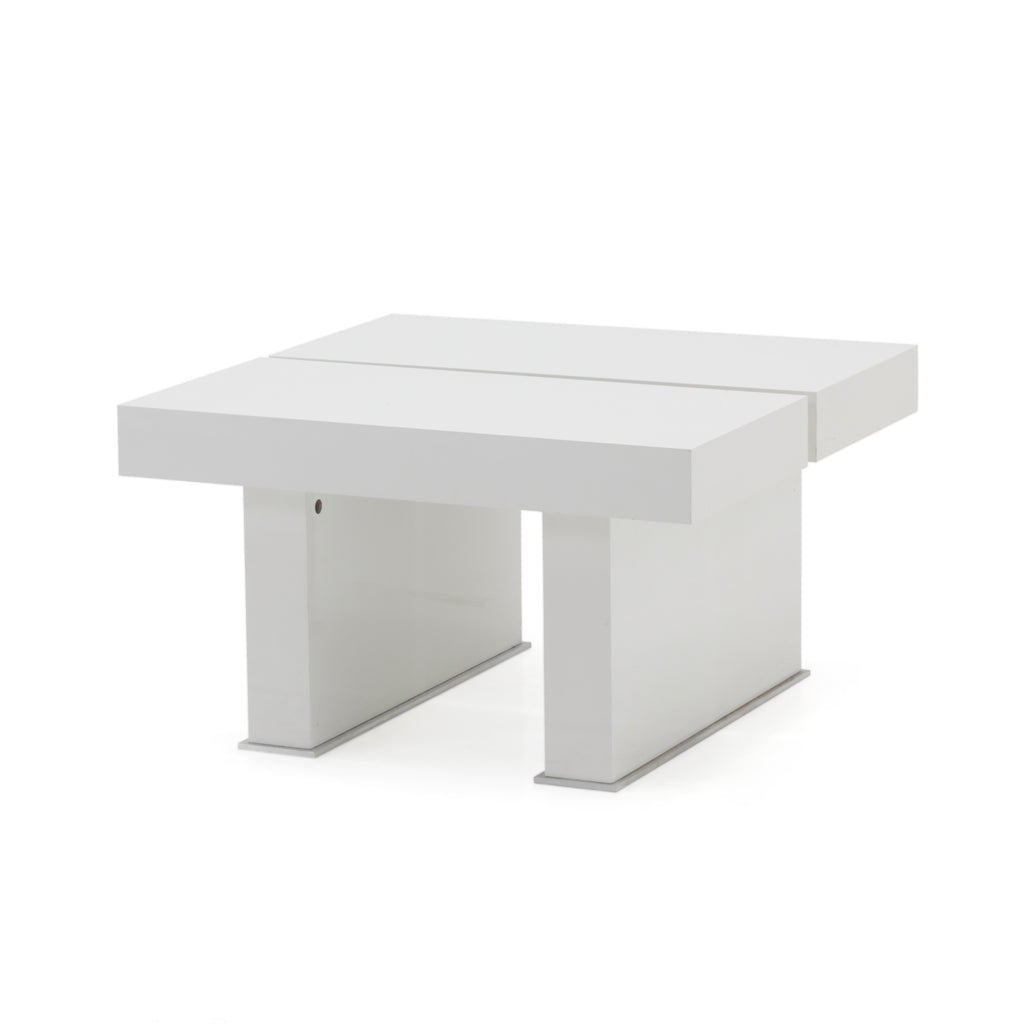 White Lacquer Split Coffee Table