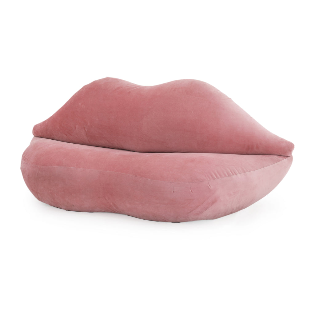 Pink Velvet Lips Loveseat