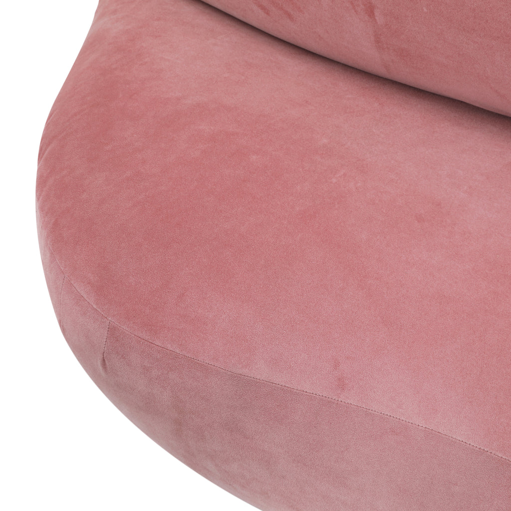 Pink Velvet Lips Loveseat