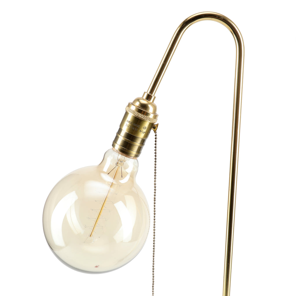 Brass & Marble Curved Table Lamp